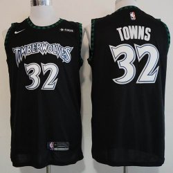 Nike Minnesota Timberwolves #32 Karl-Anthony Towns black basketball jersey