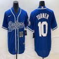 Nike Los Angeles Dodgers #10 Justin Turner blue majestic baseball Jerseys Joint name -BD 02