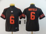 Custom Browns #6 Baker Mayfield brown Nike Color Rush Limited toddler Jerseys-BD