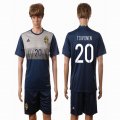 2016 Sweden team TOIVONEN #20 blue soccer jersey away