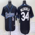 Nike Los Angeles Dodgers #34 Fernando Valenzuela black majestic baseball Jerseys Joint name -BD 02