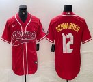 Nike Philadelphia Phillies #12 Schwarber red majestaic baseball jersey Joint name -BD