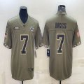 2022 Nike Dallas Cowboys #7 Trevon Diggs Salute to Service Retired Limited Jersey-BD