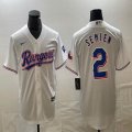 Nike Texas Rangers #2 Marcus Semien white majestic baseball jerseys