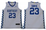 Kentucky Wildcats #23 Anthony Davis white College Basketball Jerseys