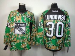 reebok New York Rangers #30 Henrik Lundqvist green camo NHL Jerseys