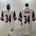 Chicago Bears #34 Walter Payton white blue throwback Nike Vapor F.U.S.E. Limited Jersey-BD