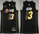 Nike Miami Heat #13 Bam Adebayo black basketball jersey-XD 01