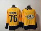 Adidas Nashville Predators #76 P.K. Subban Yellow Ice Hockey