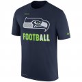 Seattle Seahawks Nike Sideline Legend Football Performance T-Shirt - Navy