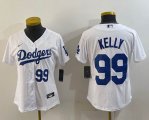 Youth Los Angeles Dodgers #99 Kelly Nike white majestic baseball Jersey-BD 04