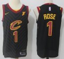 Nike Cleveland Cavaliers #1 Derrick Rose black nba basketball jersey-HMD