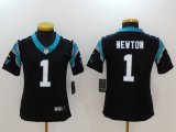 Women Nike Panthers #1 Cam Newton black Color Rush Limited Jersey