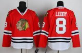 Reebok Chicago Blackhawks LEDDY 8# Red NHL Jerseys