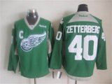 2015 reebok Detroit Red Wings #40 Henrik Zetterberg green Ice Hockey Jersey