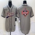 Nike Houston Astros blank gray majestic baseball jerseys Joint name -BD 02