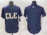 Nike Cleveland Indians blank blue majestic baseball jersey -BD