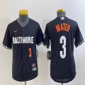 Youth Nike Baltimore Orioles #3 Jorge Mateo black majestic baseball jersey city version-BD 02