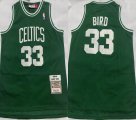 Youth Boston Celtics #33 Larry Bird green throwback nba jersey-XD