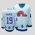 Quebec Nordiques 19 SAKIC White hockey Jerseys