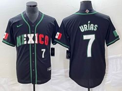 2023 World Cup Mexico #7 Julio Urias black majestic baseball jerseys 93