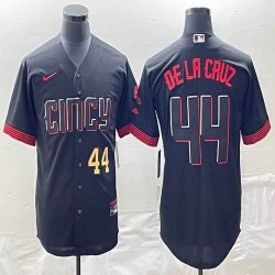 Nike Cincinnati Reds Elly De La Cruz black majestic baseball jerseys Joint name-BD