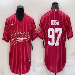 Nike San Francisco 49ers #97 Nick Bosa red baseball jerseys Joint name-BD 01