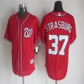 2015 Washington National #37 Stephen Strasburg Red baseball jerseys