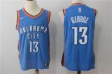 Nike Oklahoma City Thunder #13 Paul George blue nba jersey