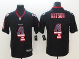 Nike Texans #4 Deshaun Watson black Color Rush Limited USA flag Jerseys