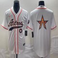 Nike Houston Astros blank white majestic baseball jerseys Joint name -BD 01