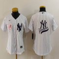 Women Nike Yankees blank white MLB baseball Jersey -BD 10