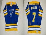 CCM St.Louis Blues #7 Joe Mullen Blue 1980 Away Jerseys