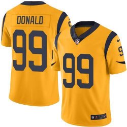 Nike Rams #99 Aaron Donald Gold Color Rush Limited Jersey