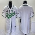 Nike Philadelphia Eagles blank white baseball jerseys Joint name-BD 04