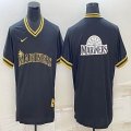 Nike Seattle Mariners blank blue majestic mlb jersey-BD 01