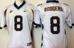 California Golden Bears 8# Aaron Rodgers white collgeg jersey