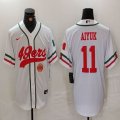 Nike San Francisco 49ers #11 Brandon Aiyuk white baseball jerseys Joint name-BD 02