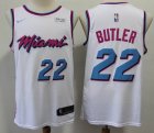 Nike Miami Heat #22 Jimmy Butler white nba basketball jersey-S8