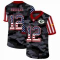 Custom Nike Green Bay Packers #12 Aaron Rodgers 2020 Nike Camo USA Salute to Service Limited Jersey-ZH