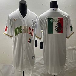 2023 World Cup Mexico blank white majestic baseball jerseys 46