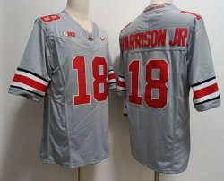 Ohio State Buckeyes #18 Marvin Harrison Jr. gray NCAA 2023 Stitched College Football Jersey