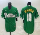 Nike Philadelphia Phillies #10 Realmuto green majestaic baseball jersey