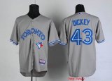 Toronto Blue Jays #43 R.A. Dickey Grey MLB Jerseys