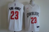 Nike Cleveland Cavaliers King James #23 white nba basketball jersey