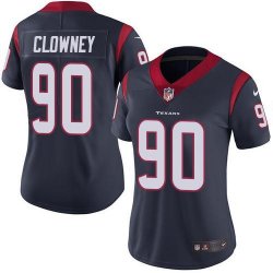 Women Houston Texans 90 Jadeveon Clowney dark blue Color Rush Limited Jersey