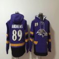 Baltimore Ravens #89 Mark Andrews purple NFL Hooded Sweatshirt