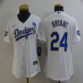 Custom Women Nike Los Angeles Dodgers Kobe Bryant White majestic baseball Jersey 2020 World Series Champions-BD