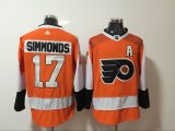 Adidas Philadelphia Flyers #17 Wayne Simmonds orange hockey jersey