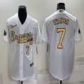 2022 MLB All-Star Nike Atlanta Braves #7 Dansby Swanson white majestic baseball jersey